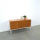 Fineer dressoir uit Zweden met wit stalen poten
