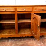 Enfilade trois portes de style Louis XV en merisier massif XX siècle