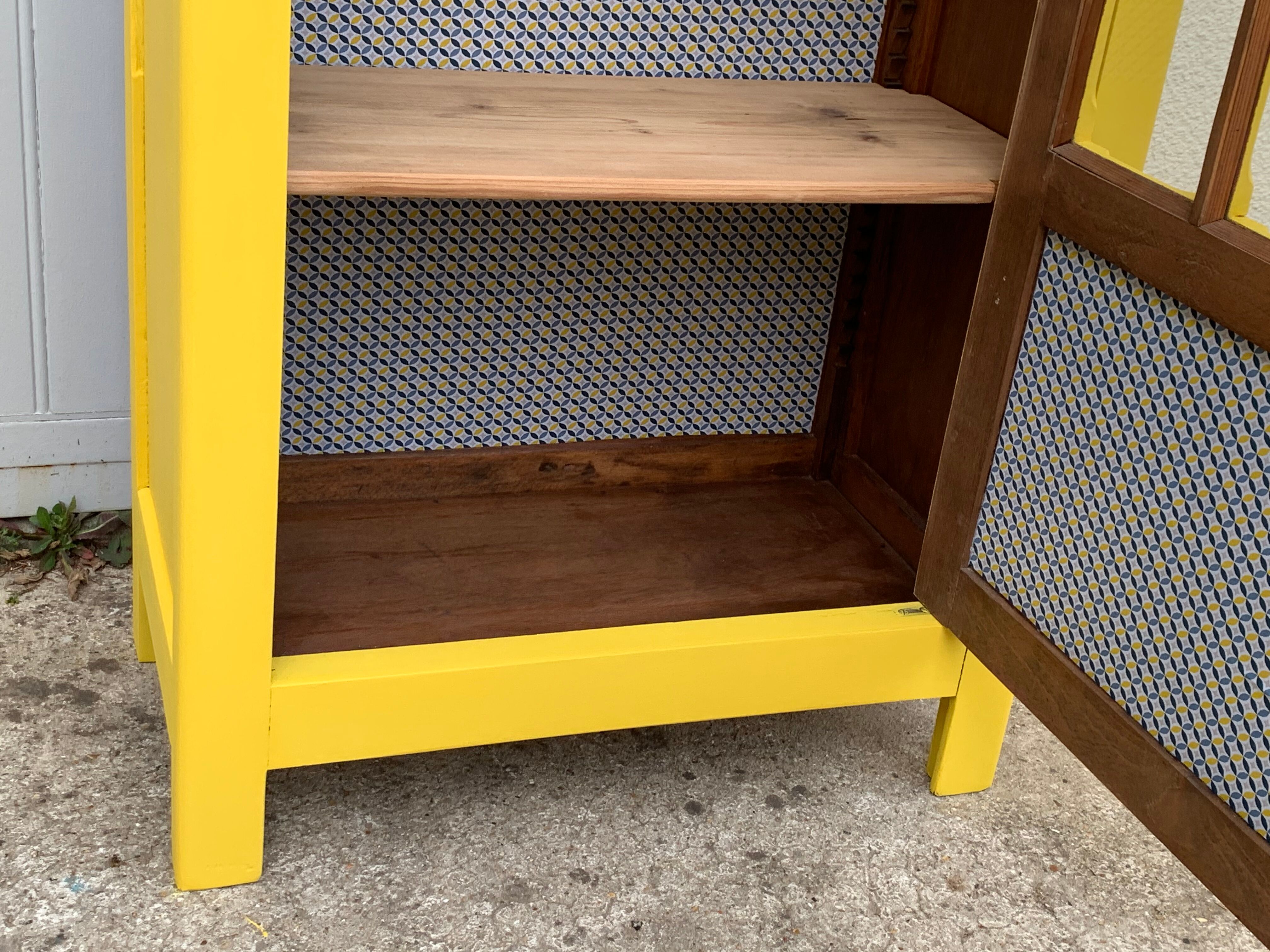 Glass-glazed Parisian wardrobe 1950