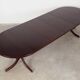 Round mahogany table, Danish design, 1970s, made in Denmark.