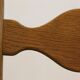 Six vintage 1960s Danish ladderback oak chairs, Henning Kjærnulf brutalist style
