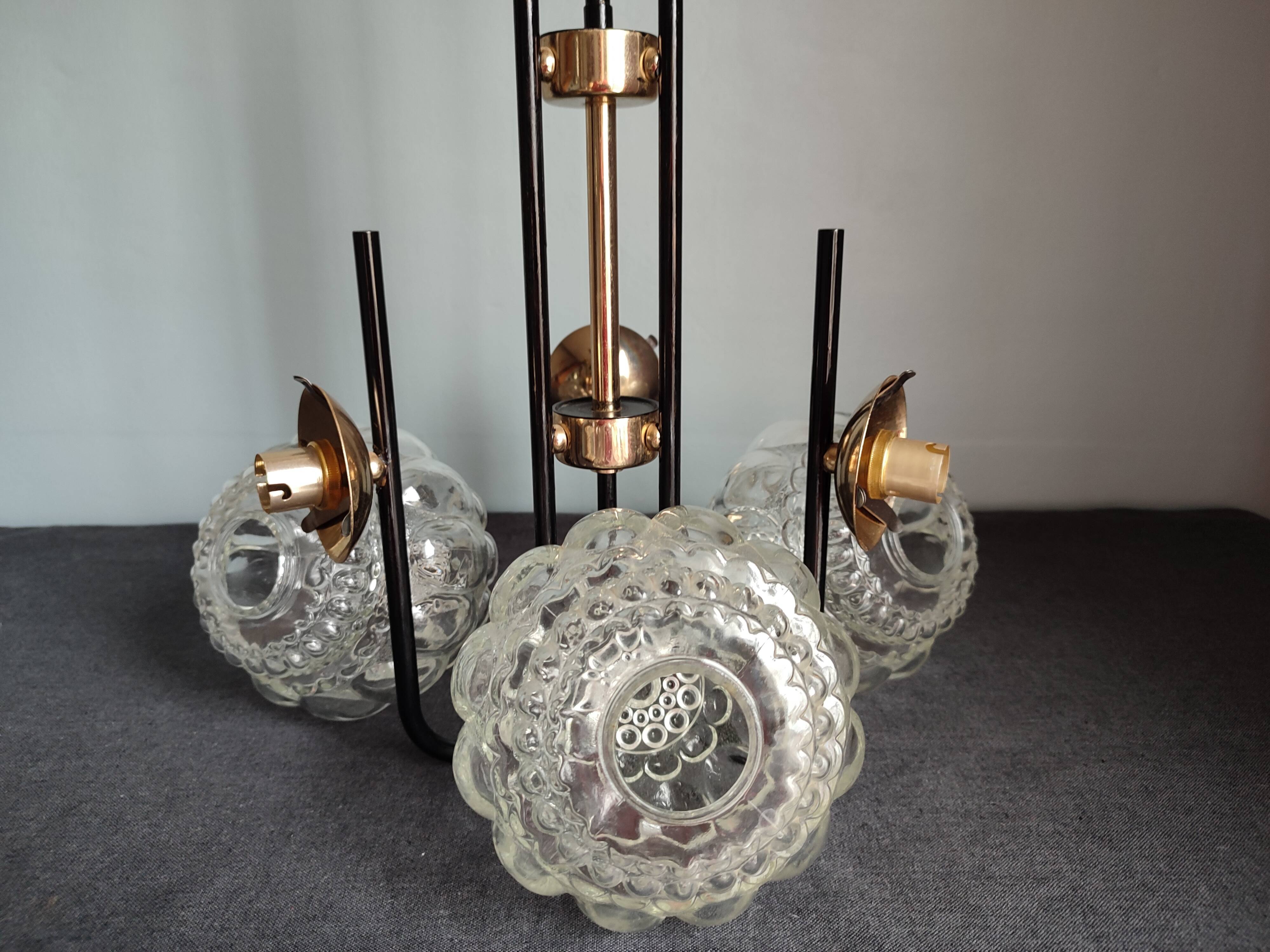 Suspension trois feux vintage