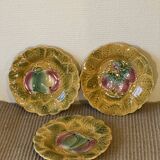 Set of 8 dessert plates in Sarreguemines barbotine