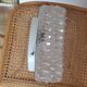 Square vintage ceiling lamp in molded glass