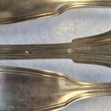 Silver metal housewife 6 spoons, 6 forks
