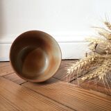 Sandstone bowl enamel brown-orange and speckled grey