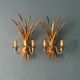 Pair of Italian Hollywood Regency metal wall lamps by Hans Kogl
