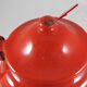 Vintage teapot coffee maker in red enameled metal