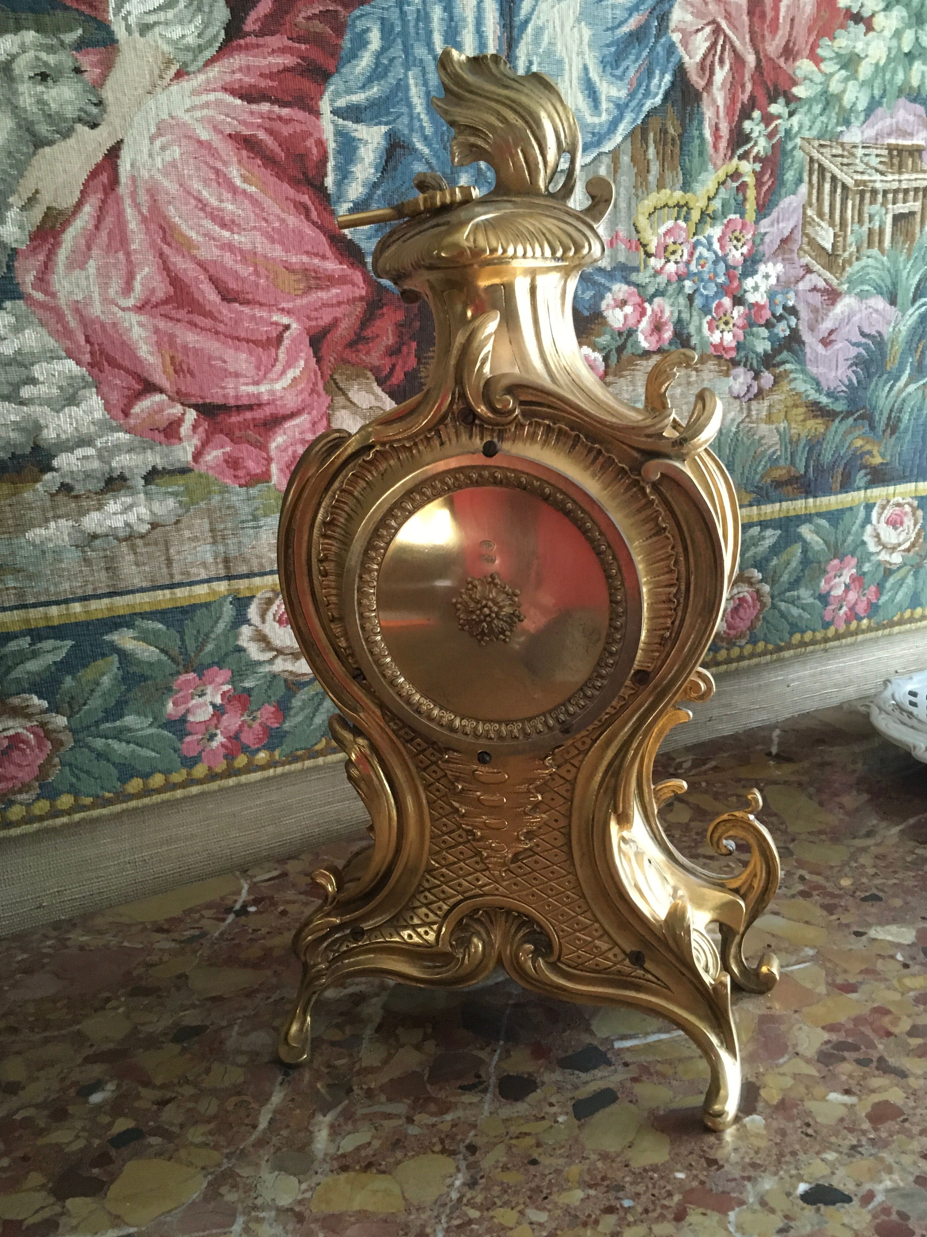 Pendule baroque bronze