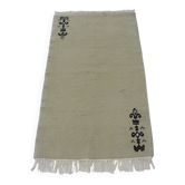 Vintage Berber Rug Hand-Knotted – Minimalist Ethnic Style – Beige