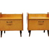 Pair of vintage bedside tables / sofa end tables from the 50s and 60s