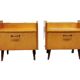 Pair of vintage bedside tables / sofa end tables from the 50s and 60s