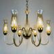 Vintage Murano glass chandelier in amber by De Majo, Italy, 1970s.