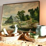2 round wicker baskets