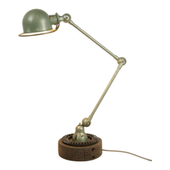 Table lamp jielde 2 arms on wooden base
