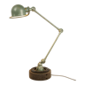 Table lamp jielde 2 arms on wooden base