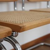 4 chairs cannage and chrome