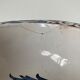 Large fruit cup in Rouen earthenware with blue and brown floral decoration p