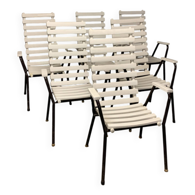 Chaises Salon de Jardin Vintage Design Rétro Fauteuil 70’s