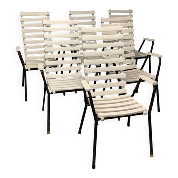 Chaises Salon de Jardin Vintage Design Rétro Fauteuil 70’s
