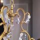 Louis xv bronze chandelier with crystal pendants 3 lights
