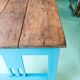 Very long vintage French wooden cloister table