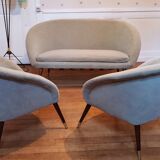 Sofa sofa shell round 2 places grey