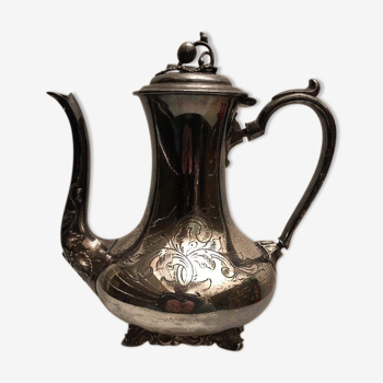 Coffee metal silver e england 19th century floral decor