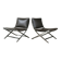 Pair of Flexform leather low chairs, Peter model, by Antonio Citterio