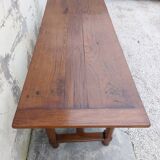 Rustic burgundy farm table 19th -1m80
