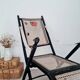 Transat ancien - chaise longue bois et cannage
