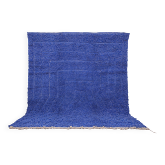 Blue Handmade Moroccan Rug 255 x 310 cm - Beni Ourain rug - Berber Wool Rug