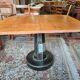 Table industrielle en fer et bois