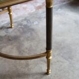 Table basse en verre et laiton