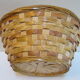 Two-tone woven bread or fruit basket