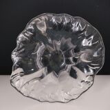 Flared glass vase rotating foot