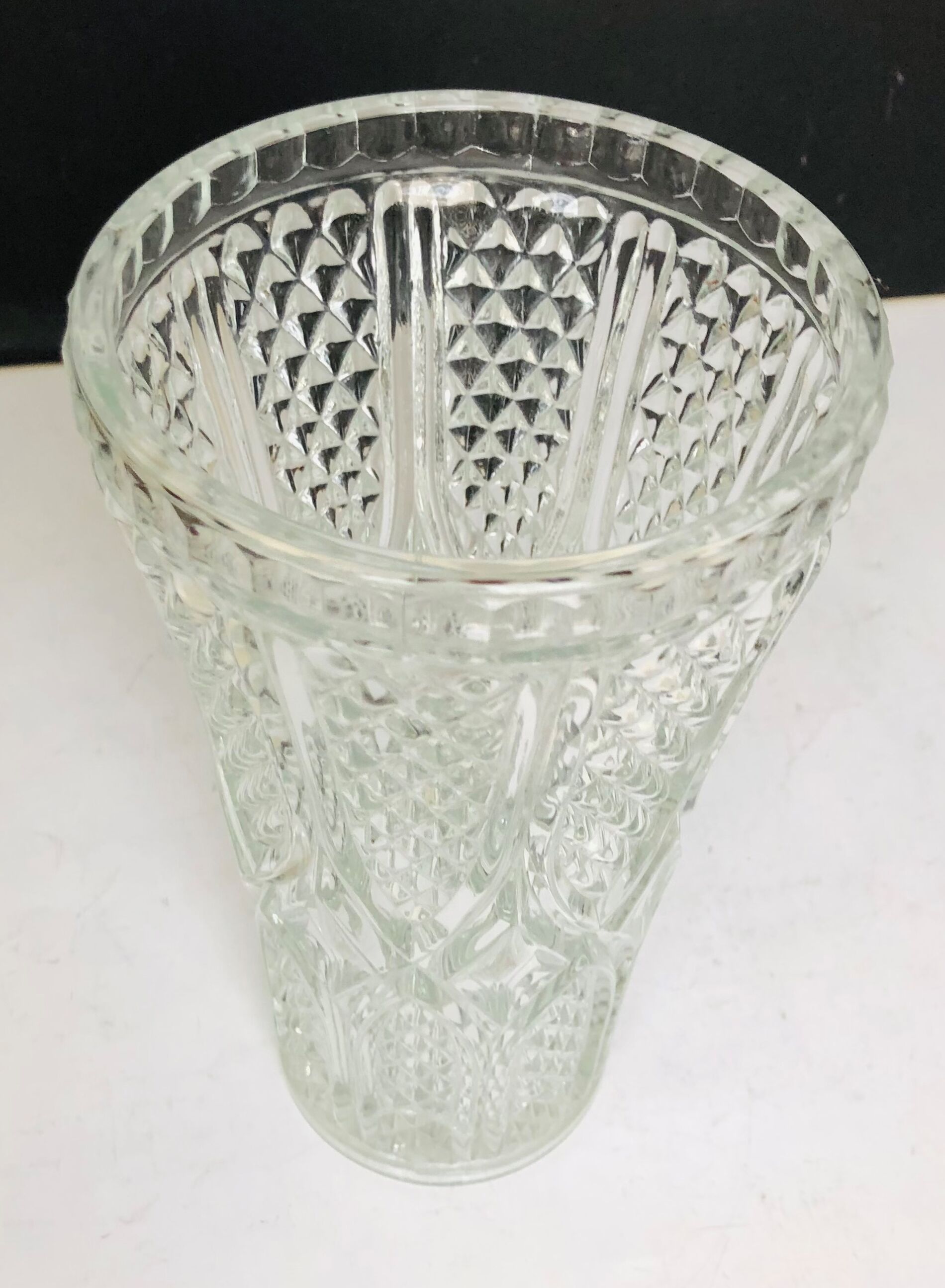Old molded glass vase