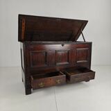 Antique 18th century Georgian oak mule chest / coffer / blanket box