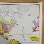 Worldwide geographic school poster double sided