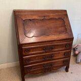 Solid oak sloping secretary