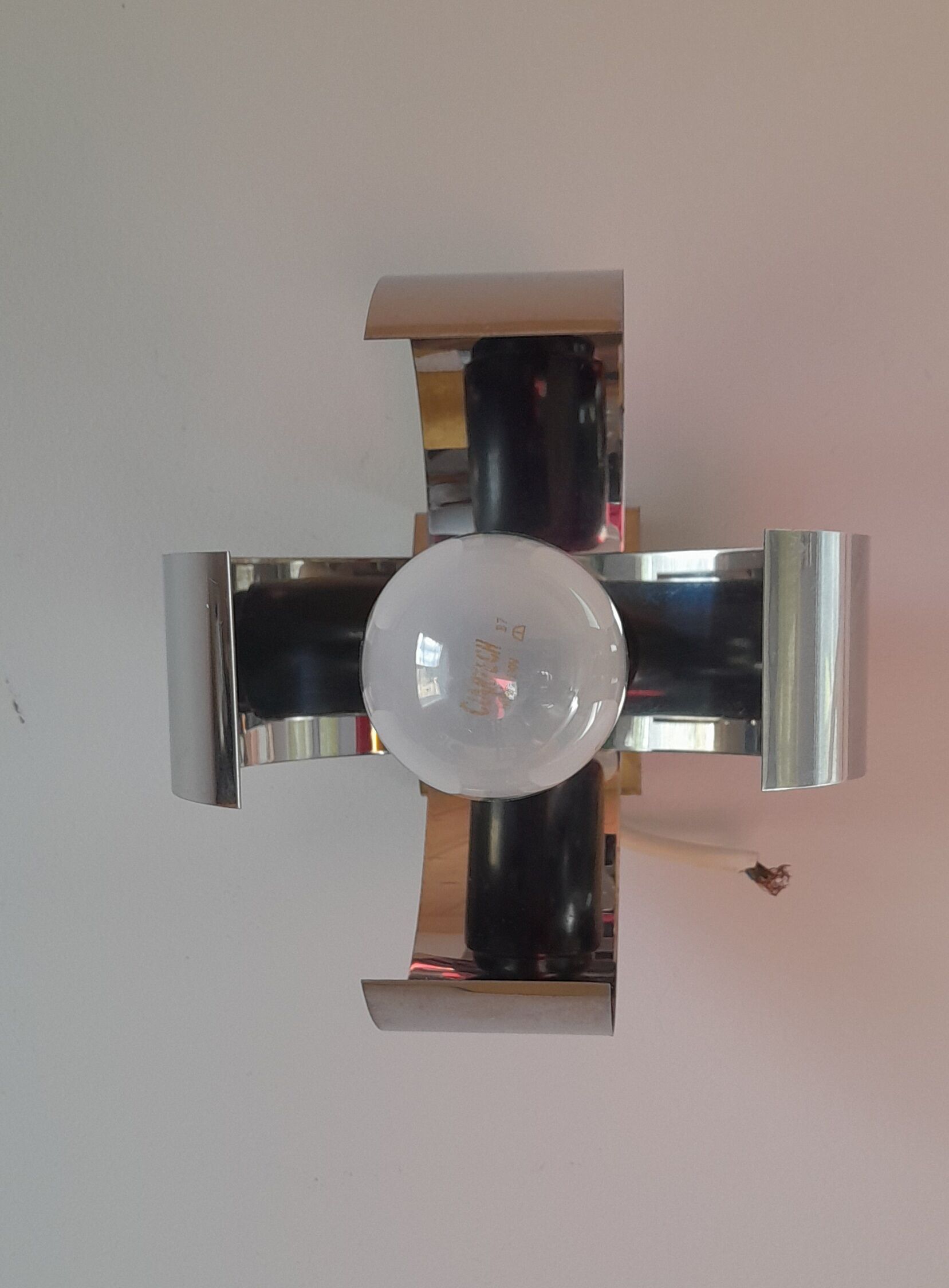 Lamp space age aluminum 70s