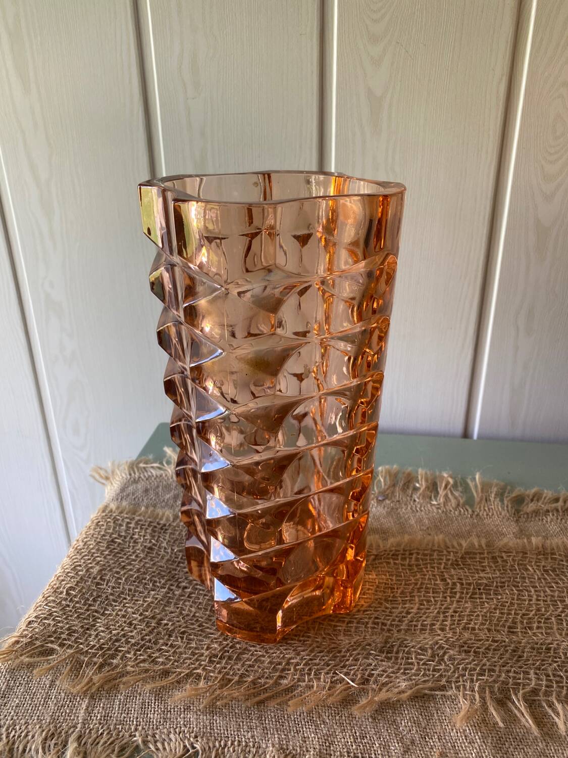 Heavy glass vase 70s