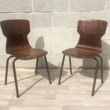 Set of 2 design and vintage chairs Eromes 60s
