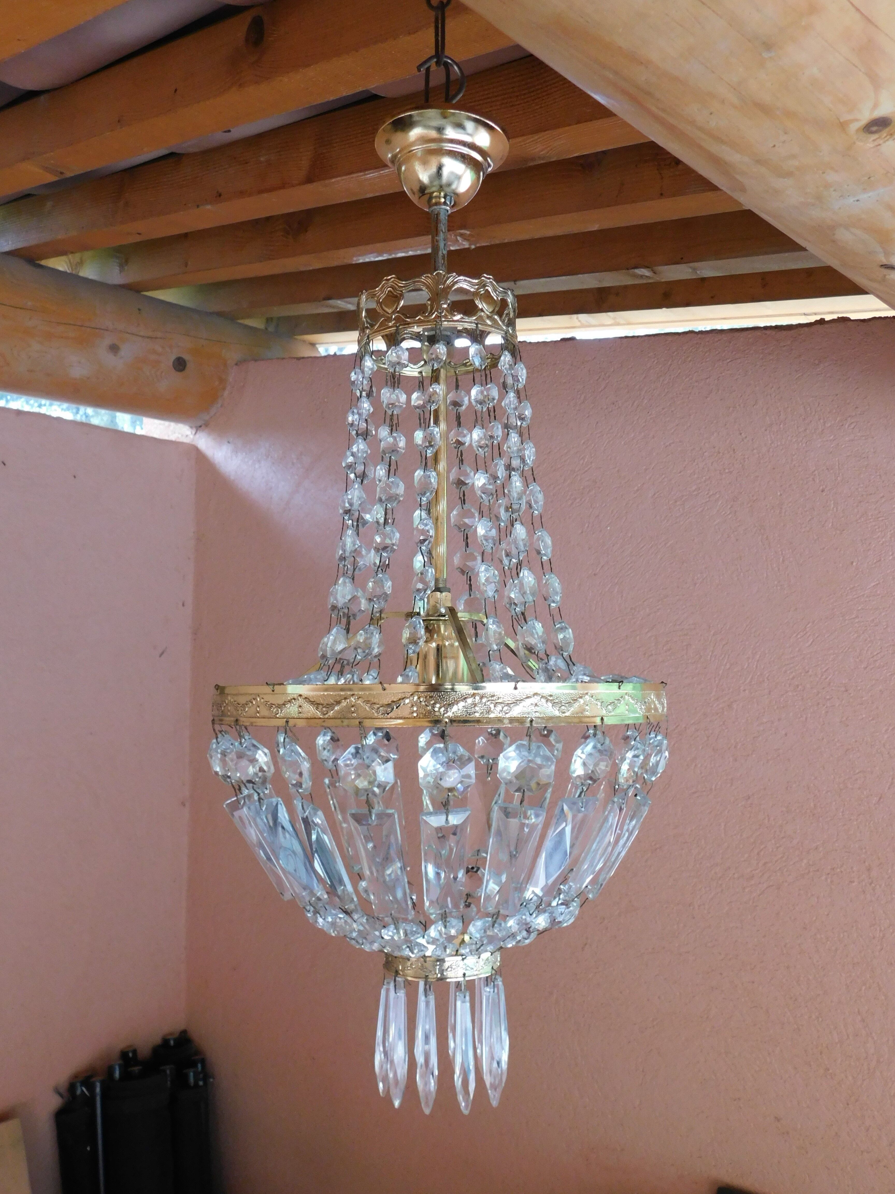 Lustre montgolfière pampilles ø 25 cm
