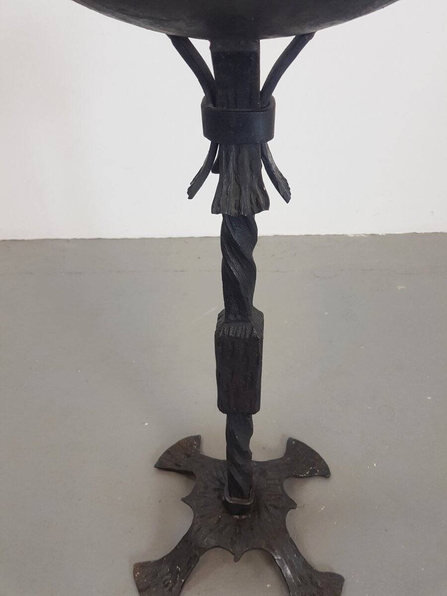 Brutalist Cast Iron Candleholder, Germany, 1960s