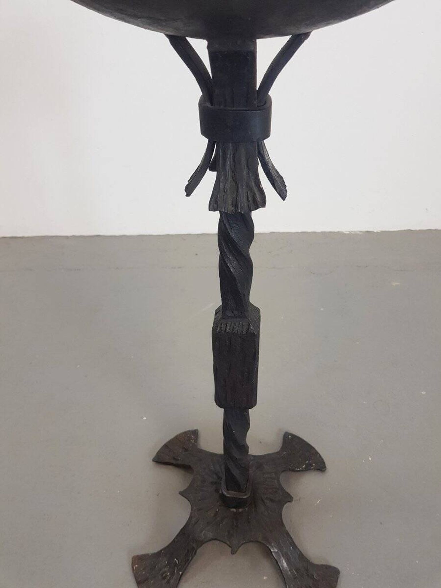 Brutalist Cast Iron Candleholder, Germany, 1960s