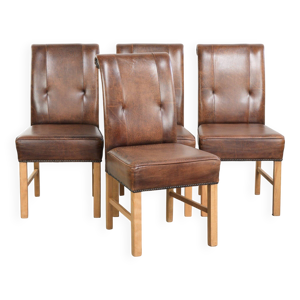 Ensemble de 4 grandes - couleur cognac