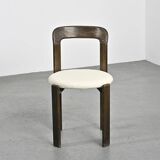Set of 2 solid beech chairs by Bruno Rey Switzerland 1971