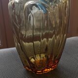 Small amber Art Deco vase