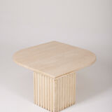 Travertine coffee table in eye shape, 1970s